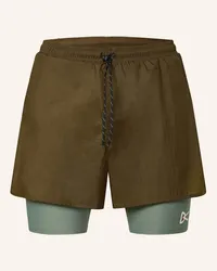 District Vision 2-in-1-Laufshorts Gruen