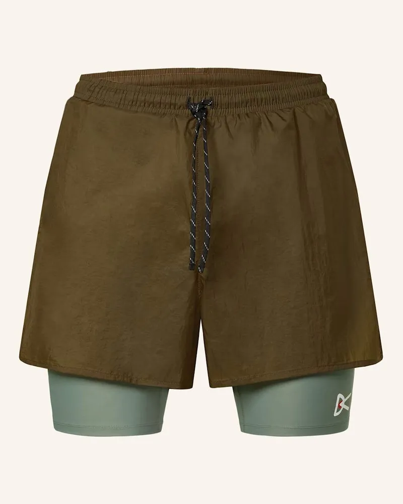 District Vision 2-in-1-Laufshorts Gruen