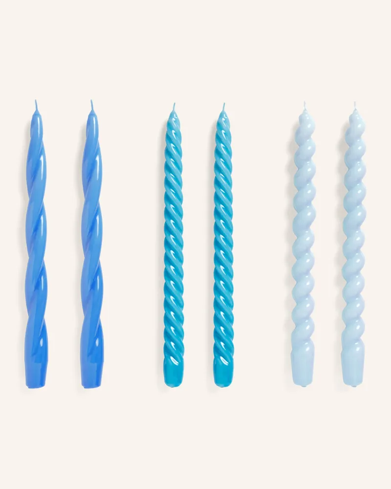Hay 6er-Set Stabkerzen CANDLE LONG Blau