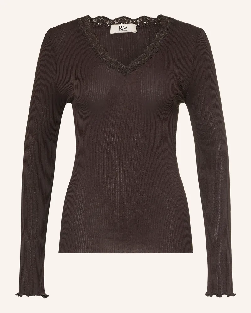Rosemunde Longsleeve Balta Mit Spitze braun Dunkelbraun
