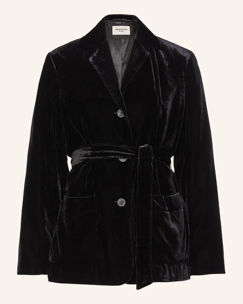 Max Mara Samtblazer Recente schwarz Schwarz