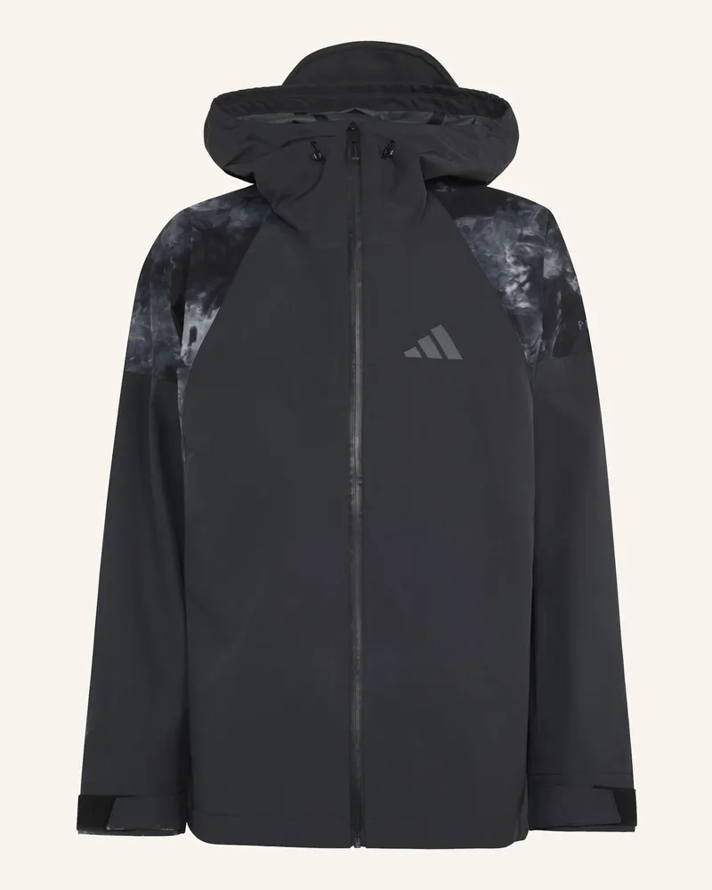 adidas Terrex Xperior Hybrid Jacke, Sprühgefärbt, Primeknit, Climaproof+ schwarz Schwarz