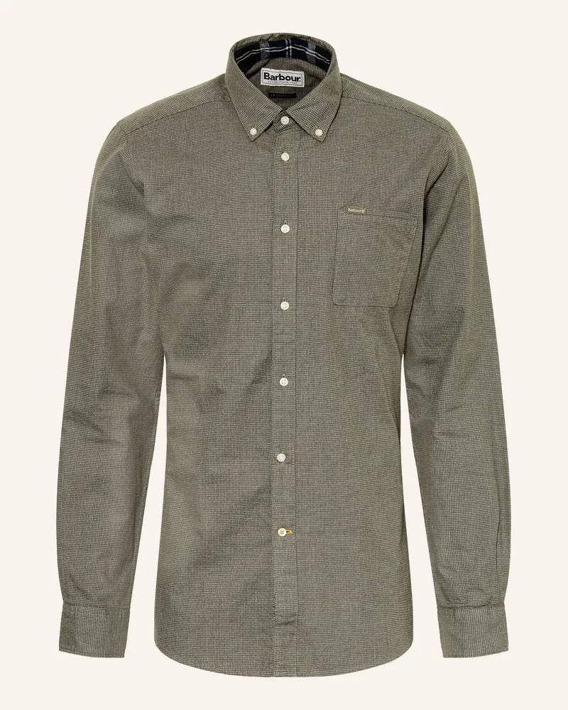 Barbour Hemd Huntly Tailored Fit gruen Oliv