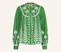 Leinenbluse gruen