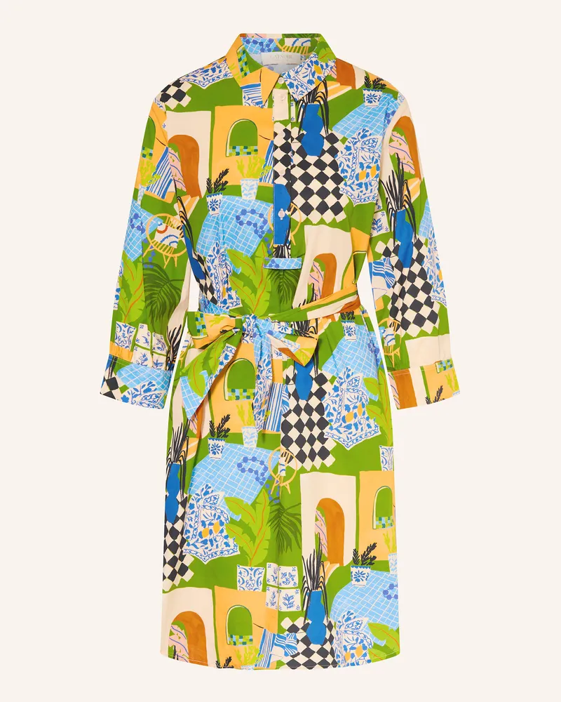 CATNOIR Hemdblusenkleid Mit 3/4-Arm gruen Hellorange