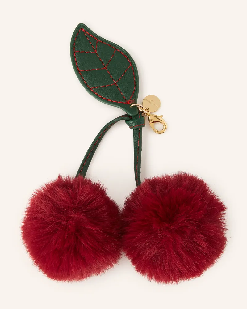 Cheeky Chain Munich Taschenanhänger FURRY CHERRY Dunkelrot