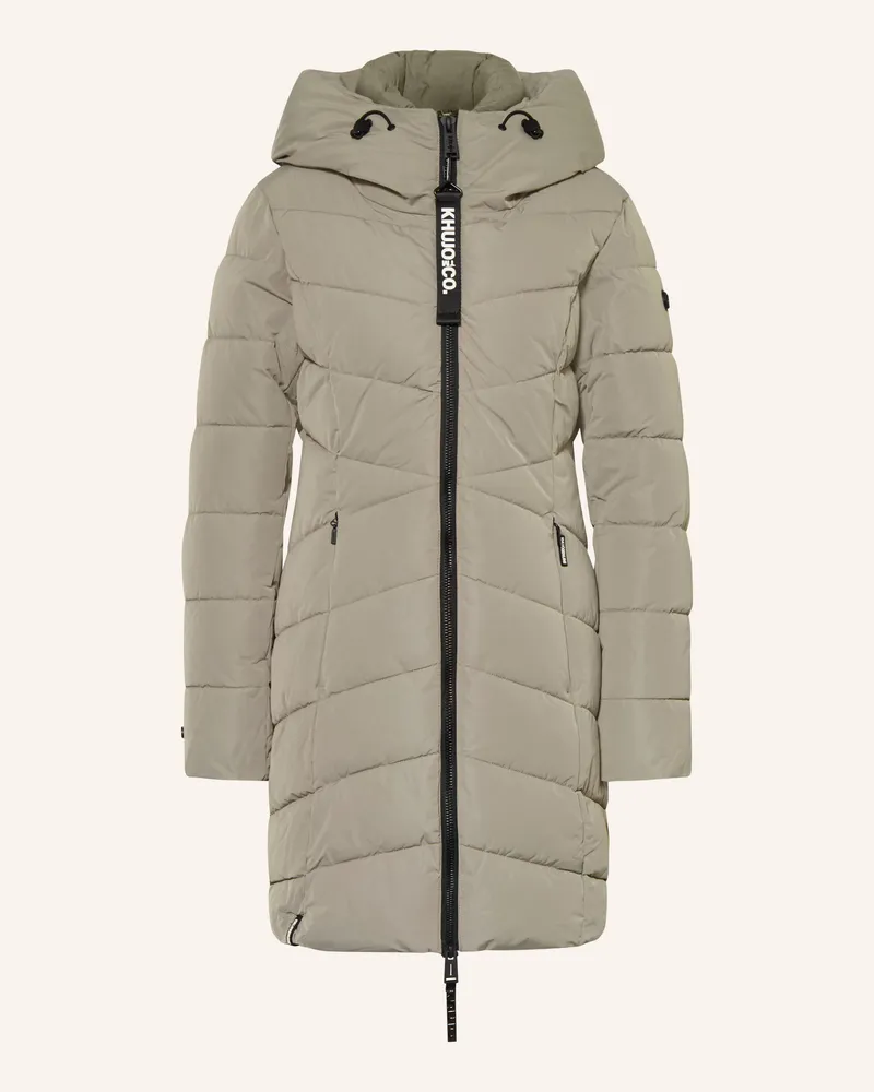khujo Steppmantel DIER mit abnehmbarer Blende Grau