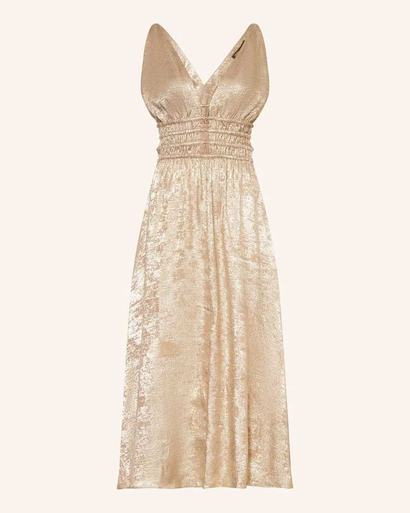 Maje Abendkleid mit Glitzergarn Gold