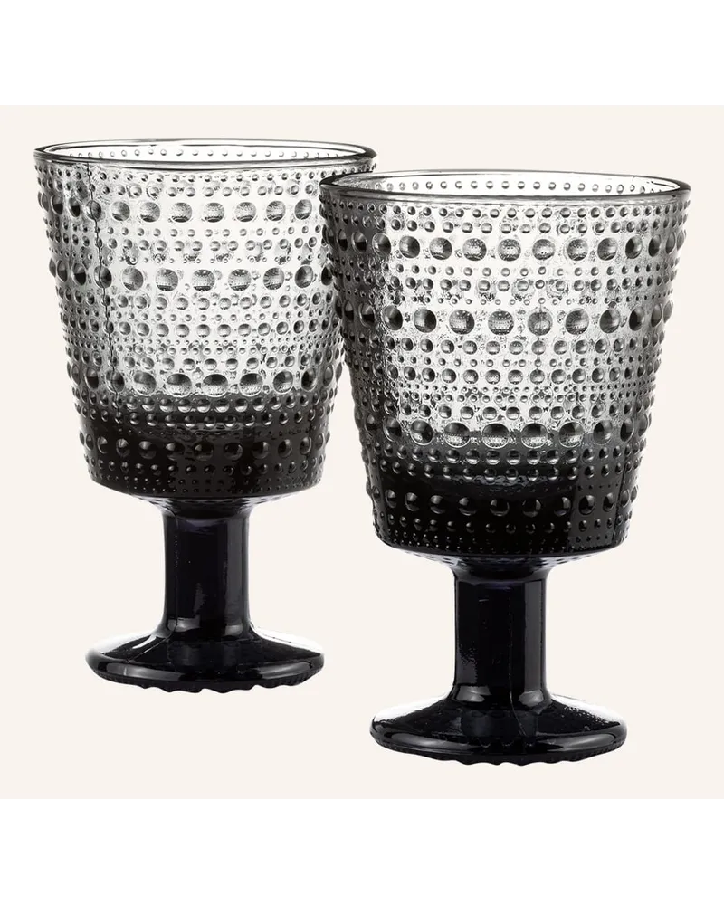 iittala 2-tlg. Set Trinkgläser KASTEHELMI Grau