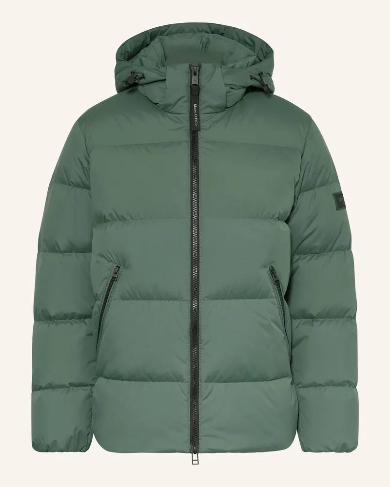 Marc O'Polo Daunenjacke mit abnehmbarer Kapuze Grün