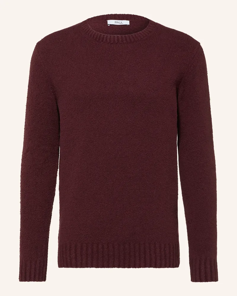 paul Bouclé-Pullover rot Dunkelrot