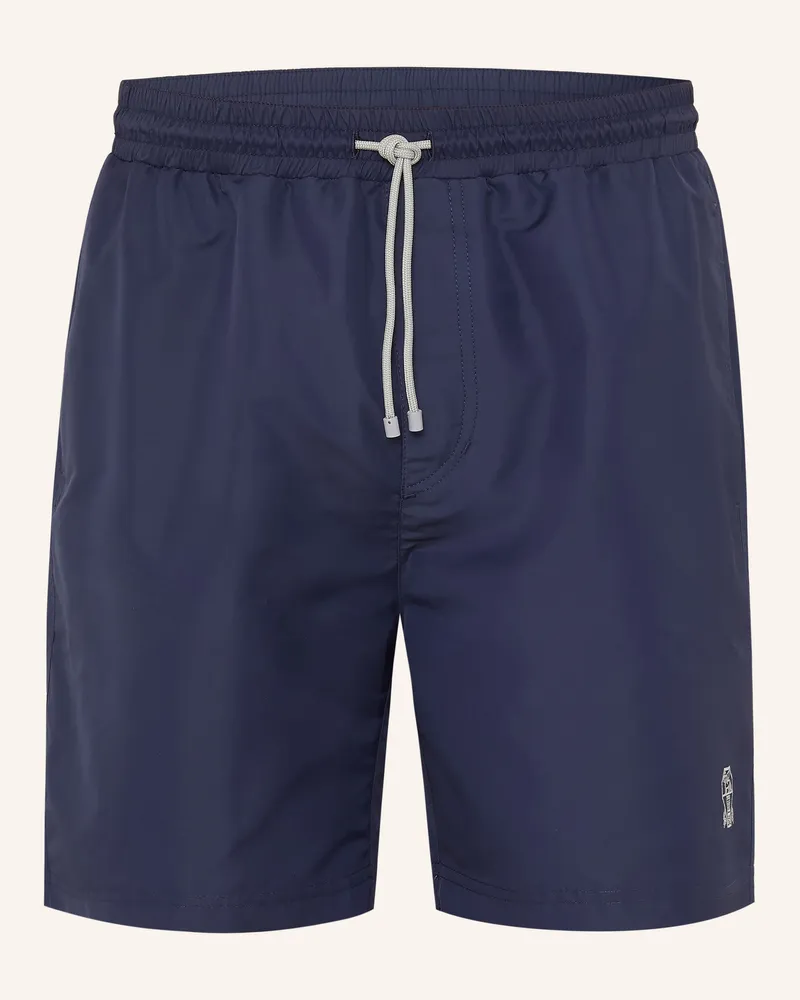 Brunello Cucinelli Badeshorts blau Dunkelblau
