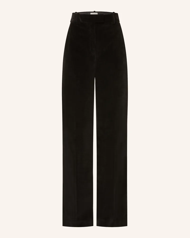 CIRCOLO 1901 Marlenehose aus Samt Schwarz