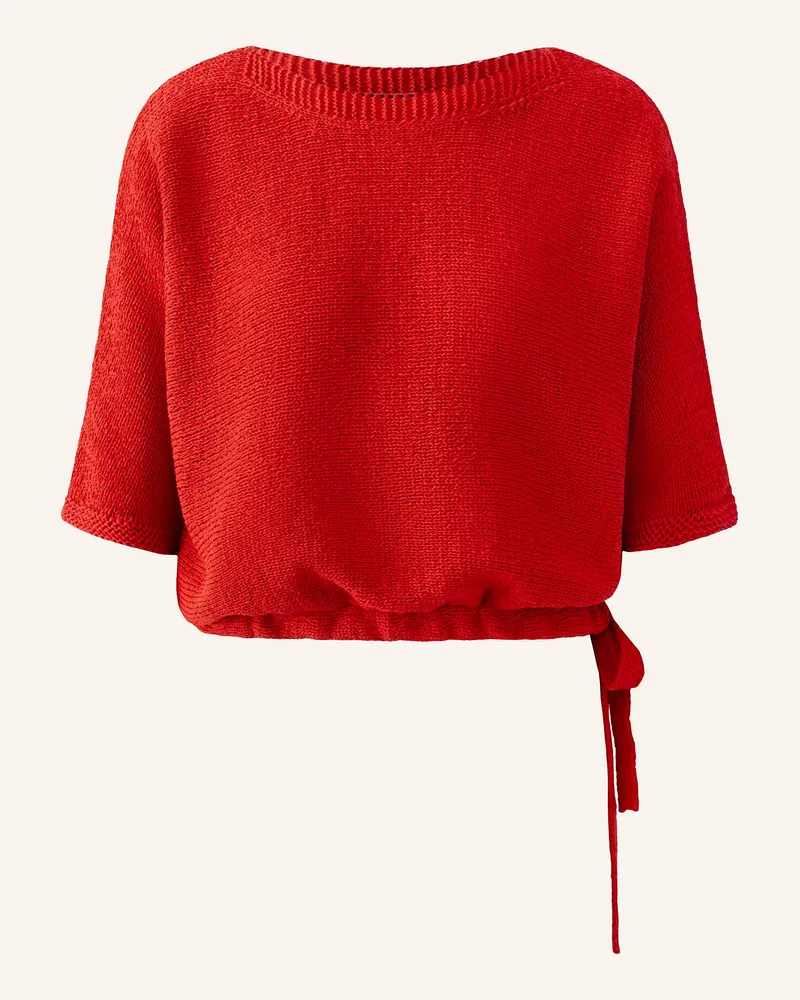 Oui  Strickshirt mit 3/4-Arm Rot