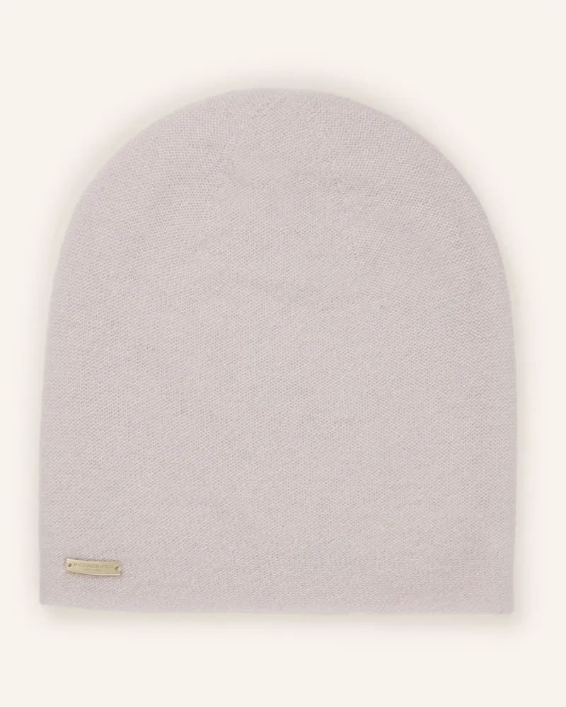 Seeberger Cashmere-Mütze weiss Hellbraun