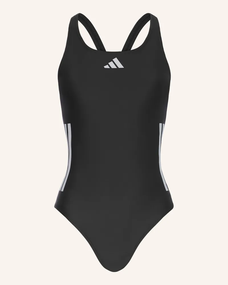 adidas Badeanzug 3-STREIFEN Schwarz