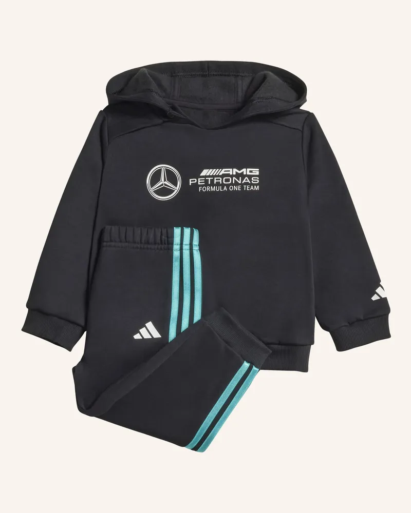 adidas MERCEDES - AMG PETRONAS FORMULA ONE TEAM DNA BABY LONG SLEEVE JOGGINGANZUG Schwarz