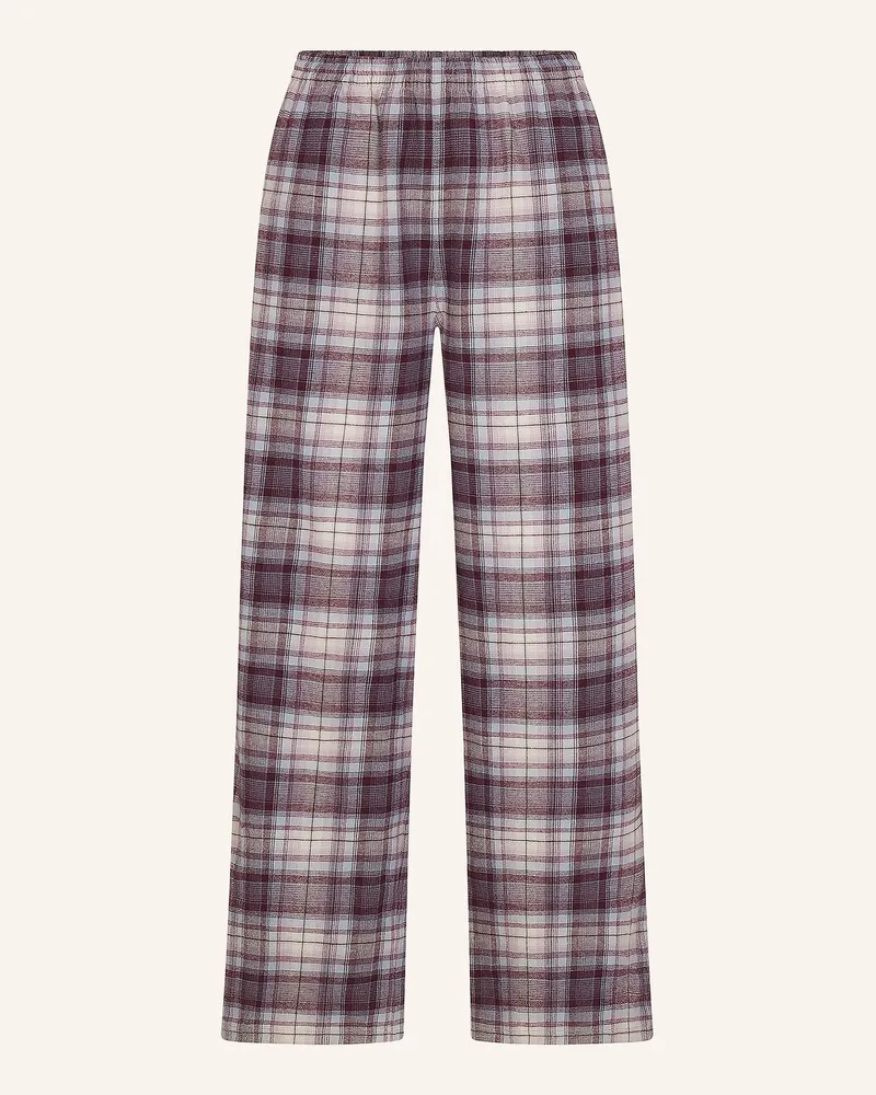 SKIMS Schlafhose Flannel Aus Flanell rot Mica