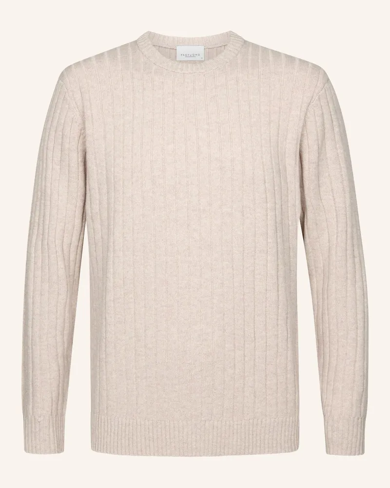 Profuomo Herren Pullover Hellbraun