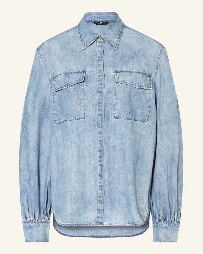 7 for all mankind Jeansbluse Chambray blau Hellblau