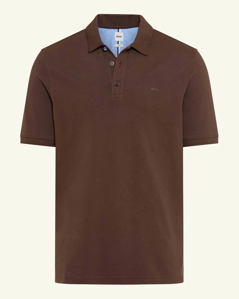 Brax Piqué-Poloshirt STYLE PETE Braun