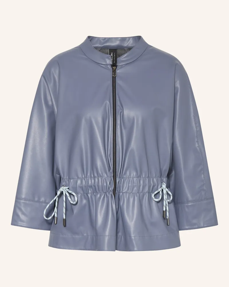 Marc Cain Jacke In Lederoptik Mit 3/4-Arm blau 380