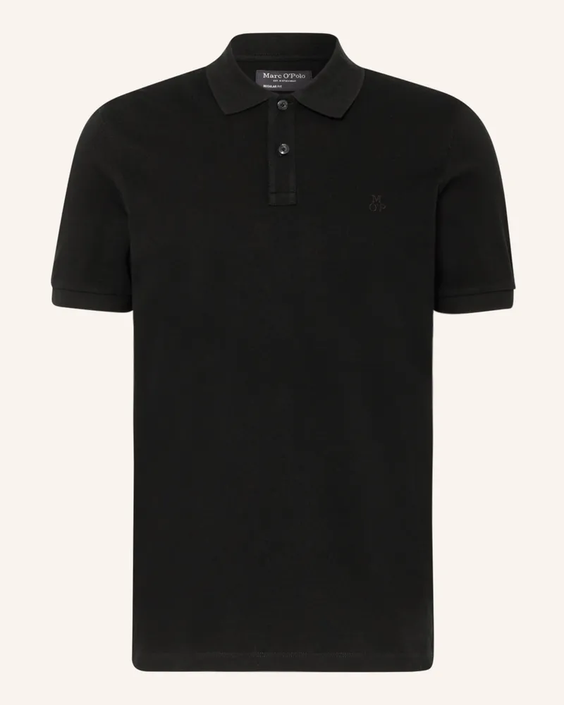 Marc O'Polo Piqué-Poloshirt Schwarz