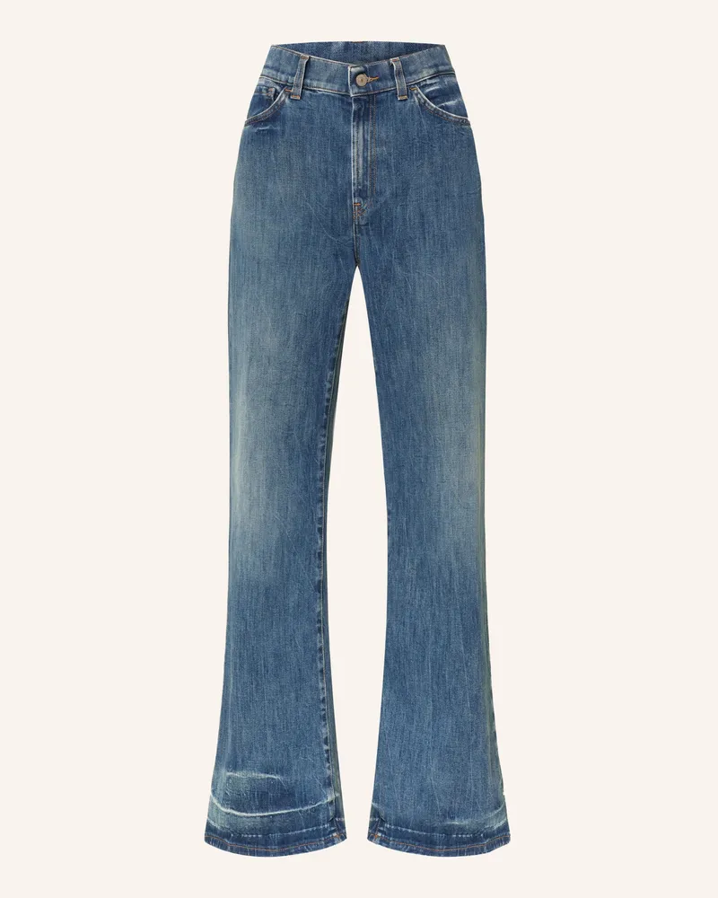 Dondup Wide Leg Jeans Amber blau 800