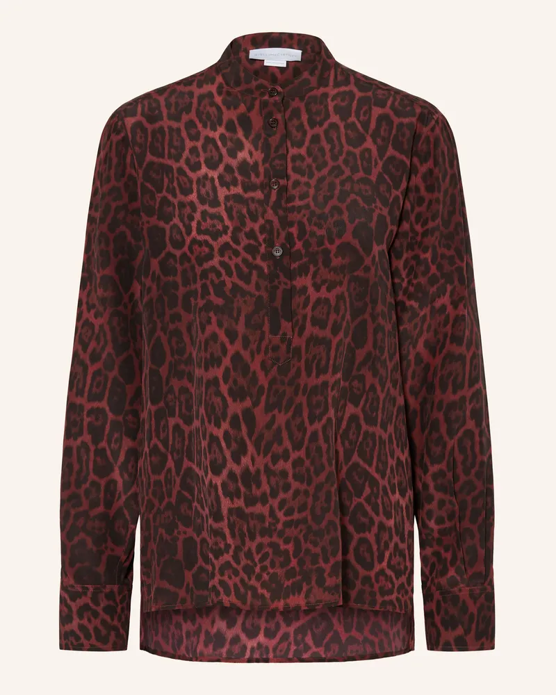 Stella McCartney Blusenshirt aus Seide Dunkelrot