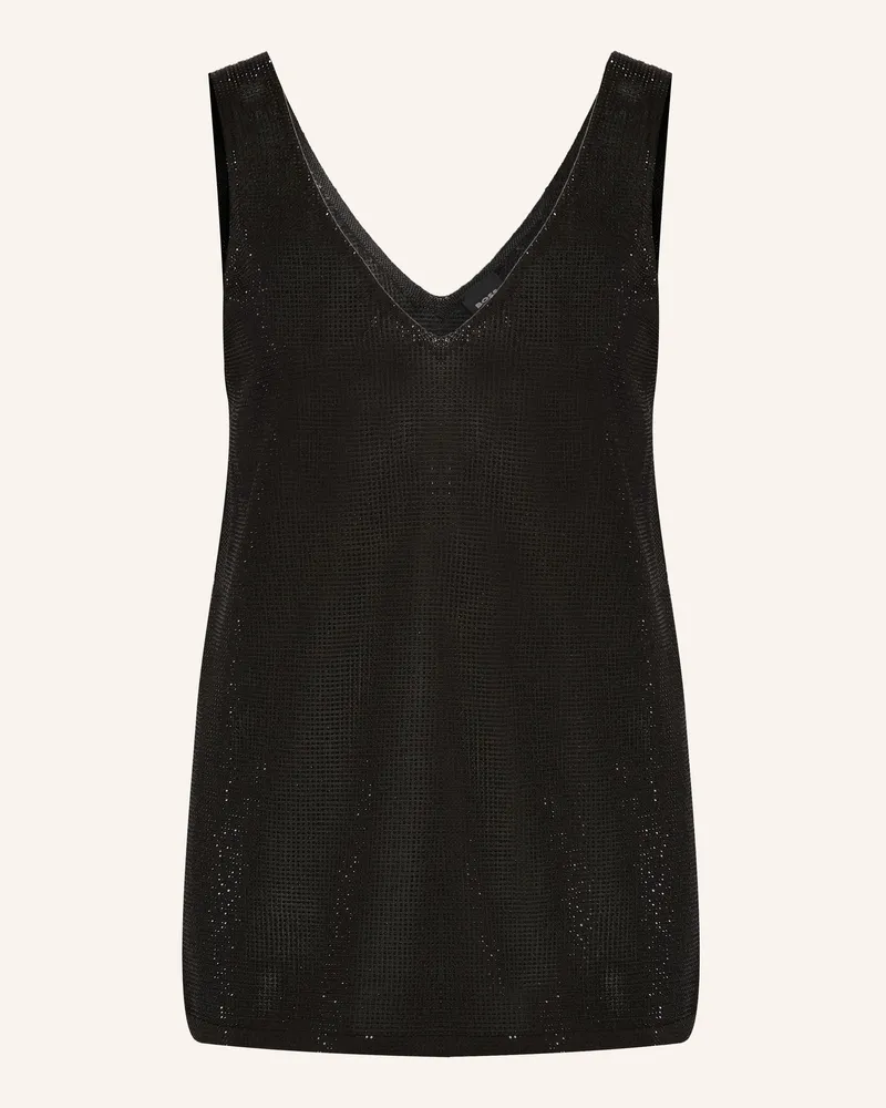HUGO BOSS Top Felimena Mit Schmucksteinen schwarz Schwarz