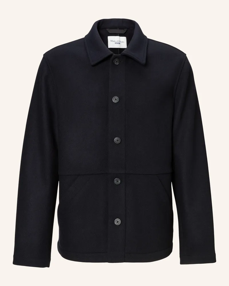Marc O'Polo Wollemischjacke Dunkelblau