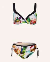 Charmline Bügel-Bikini FLORAL RAINBOWS Schwarz