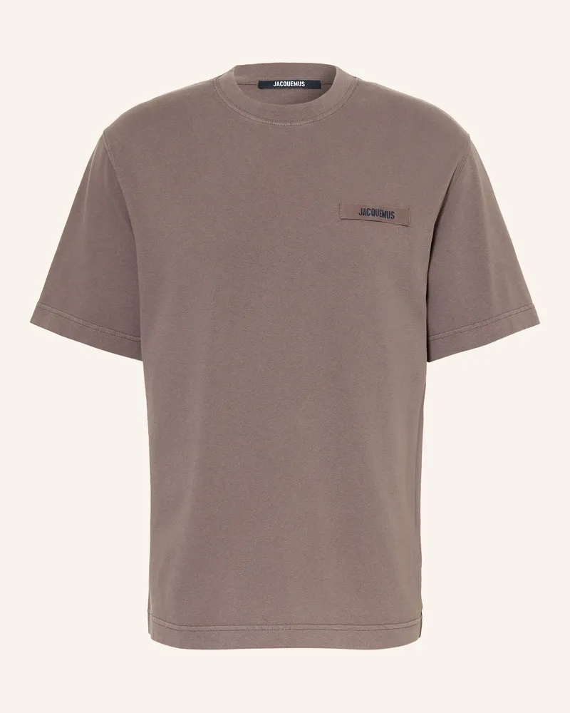 Jacquemus T-Shirt Le Tshirt Gros Grain braun Taupe