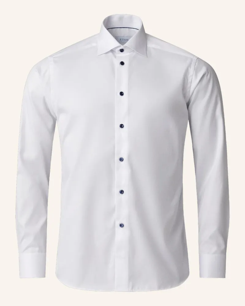 Eton Signature-Twill-Hemd Contemporary Fit weiss Weiss