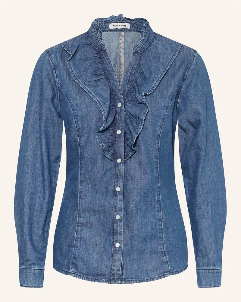 More & More Jeansbluse Blau