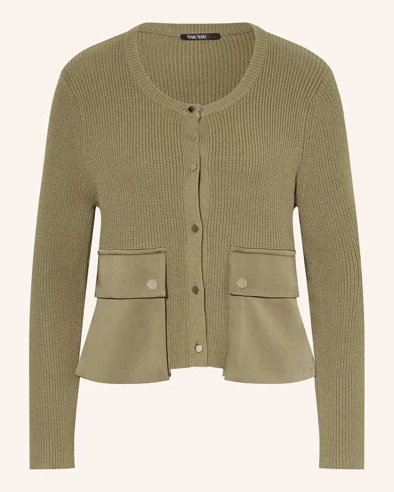 MARC AUREL Strickjacke Khaki