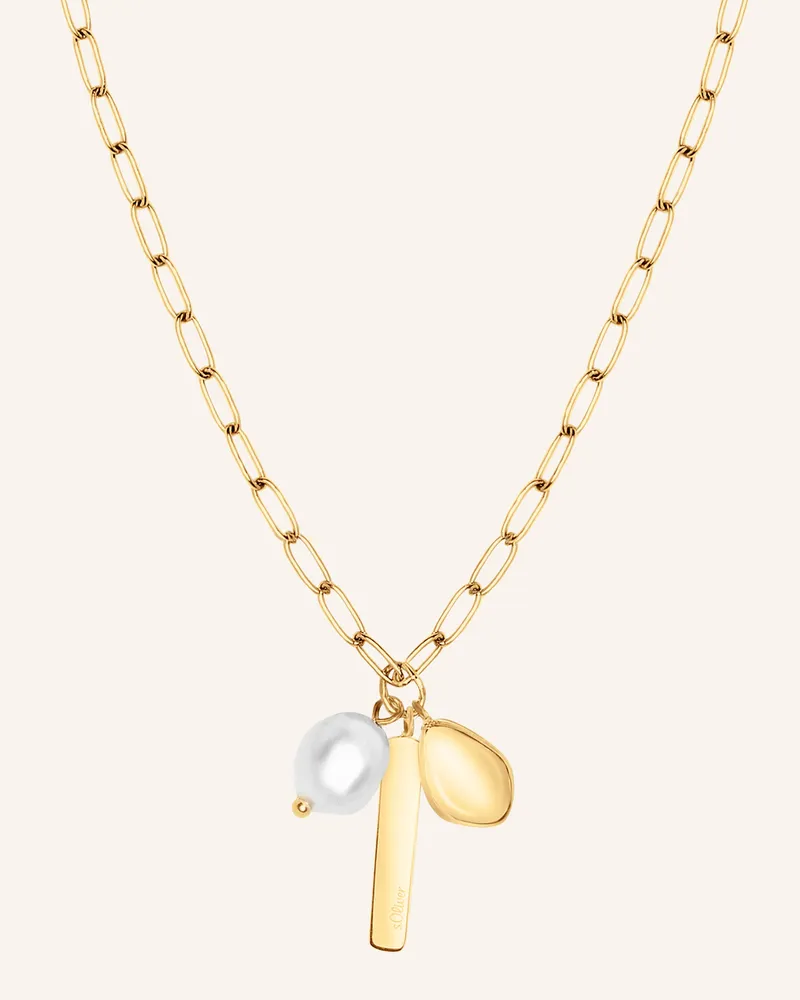 S.Oliver Halskette  aus  Edelstahl Gold