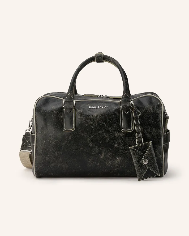 Dsquared2 Reisetasche schwarz Dunkelbraun