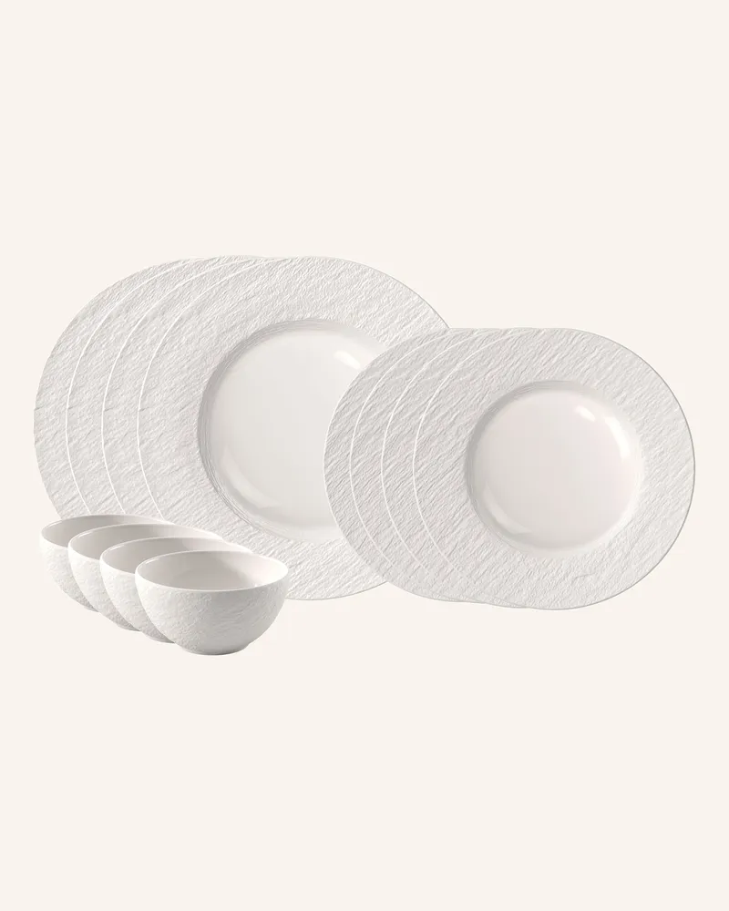 Villeroy & Boch Starter-Set, 12-Teilig Manufacture Ice weiss Weiss