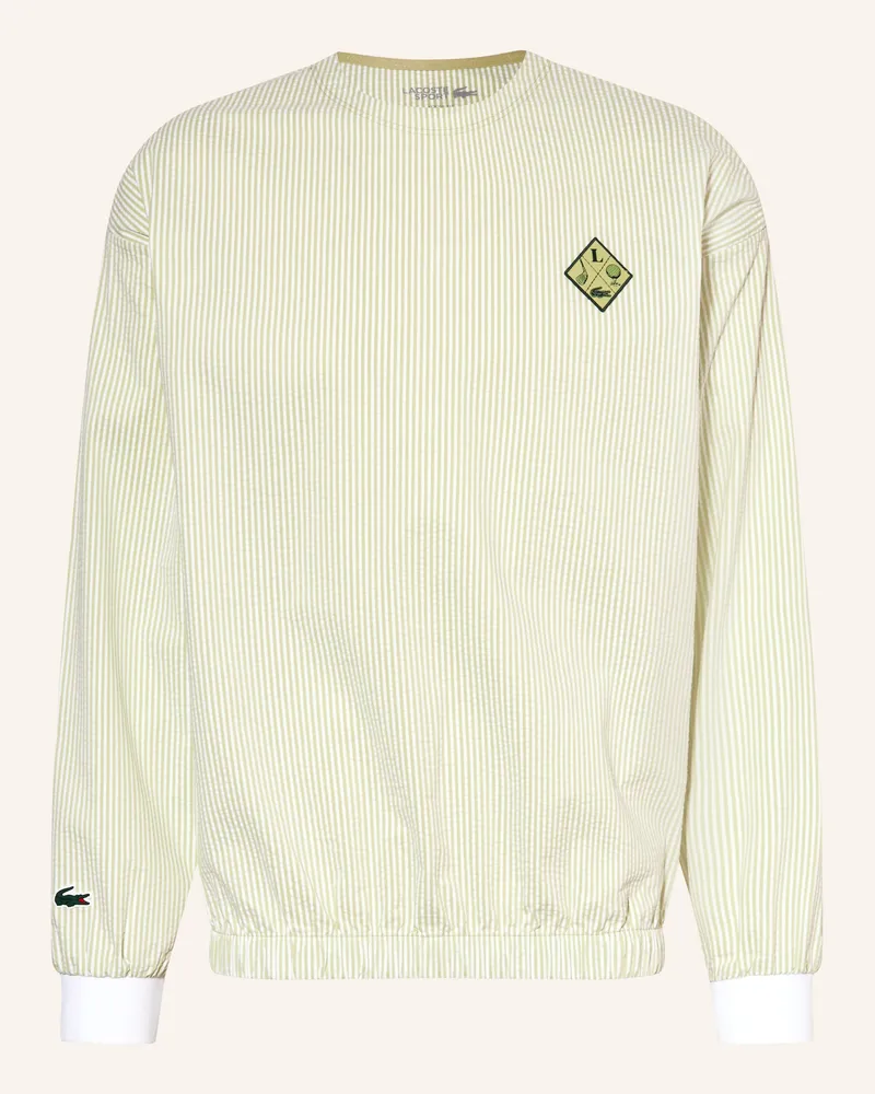 Lacoste Sweatshirt weiss Hellgrün