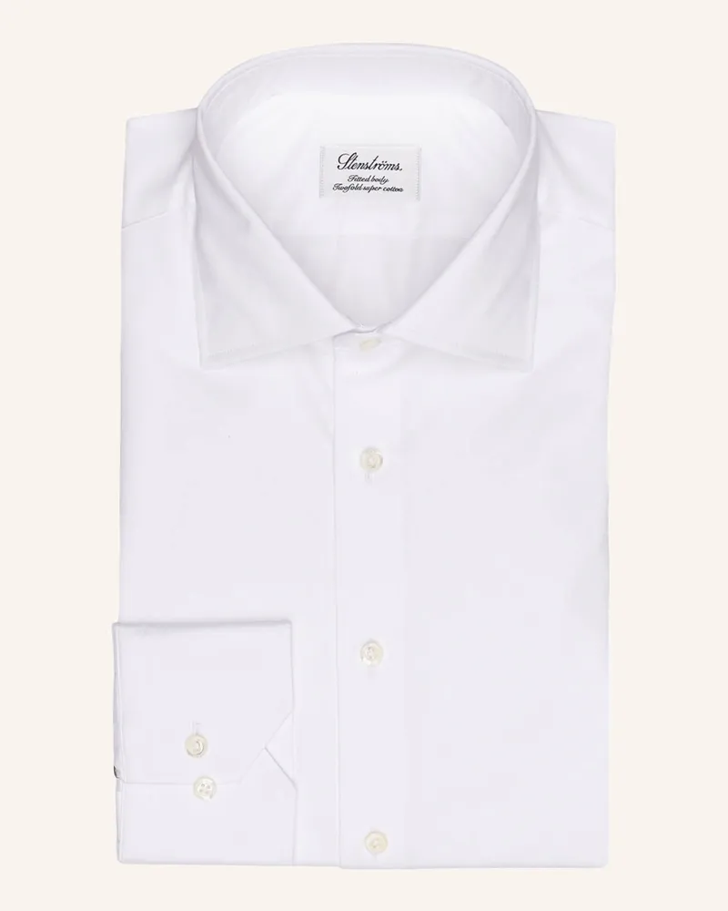 Stenströms Hemd Fitted Body weiss Weiss