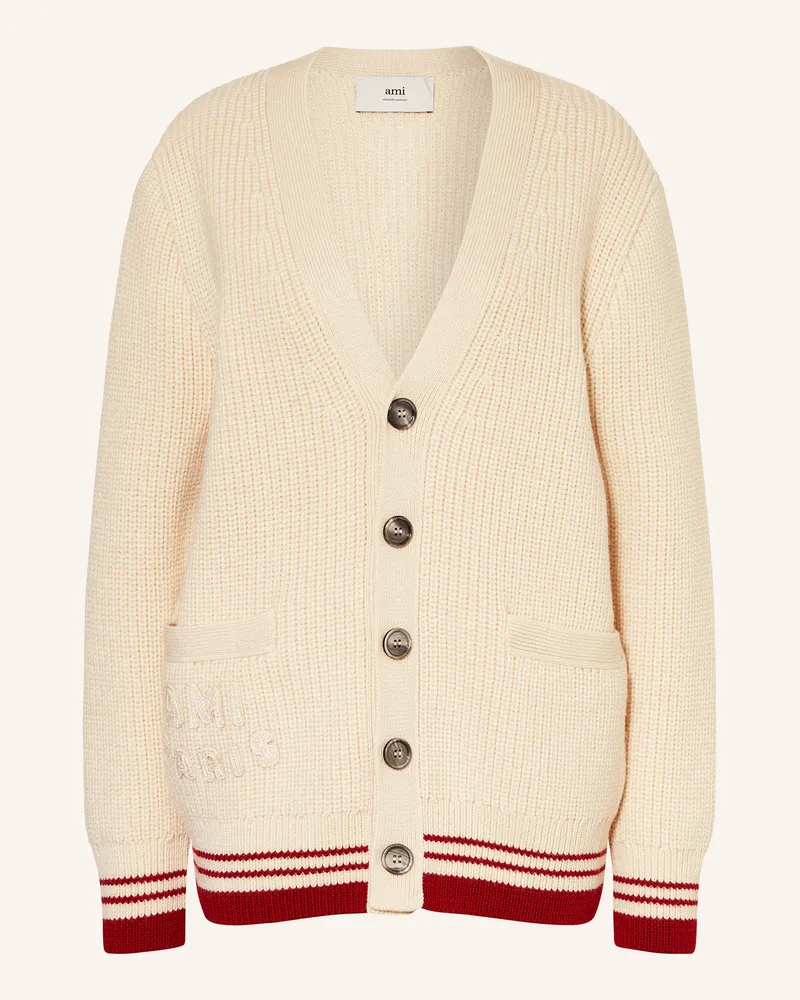AMI Paris Strickjacke Ecru