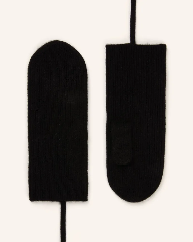Mrs & HUGS Cashmere-Fäustlinge schwarz Schwarz