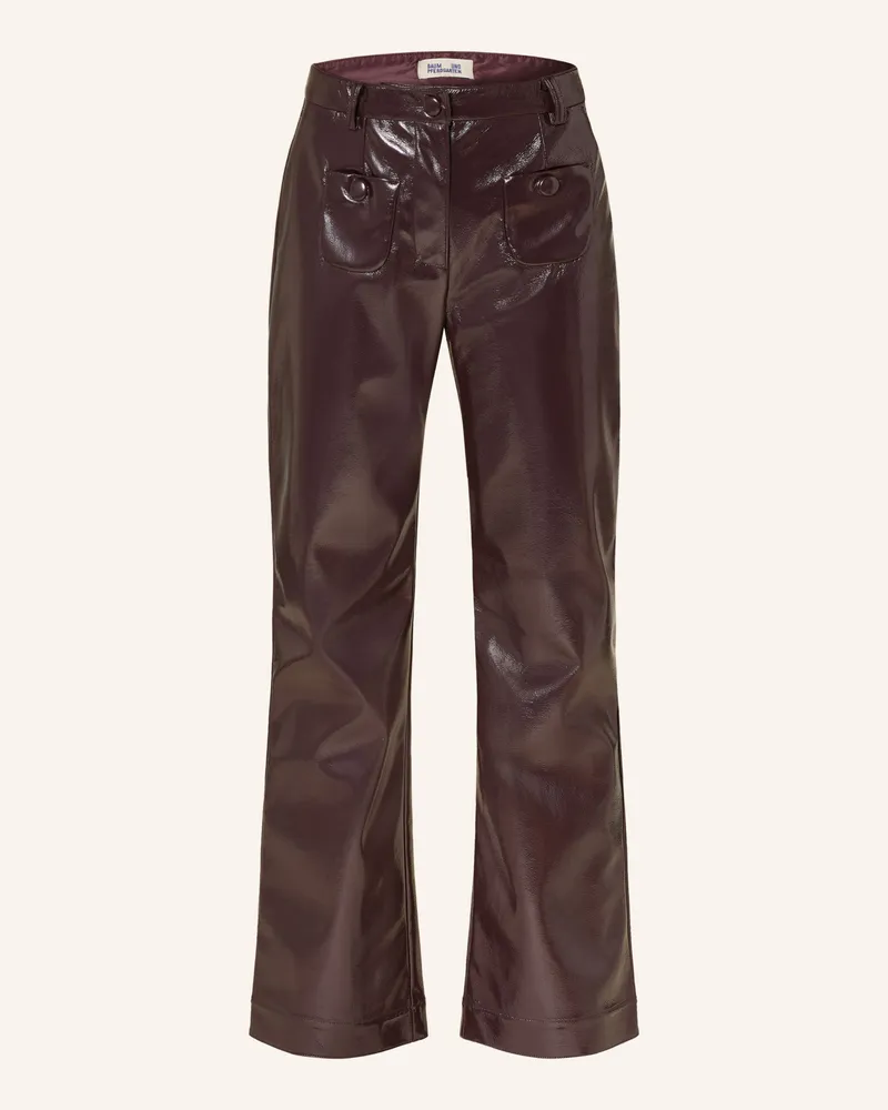 Baum und Pferdgarten Hose NIELLA in Lederoptik Dunkelrot