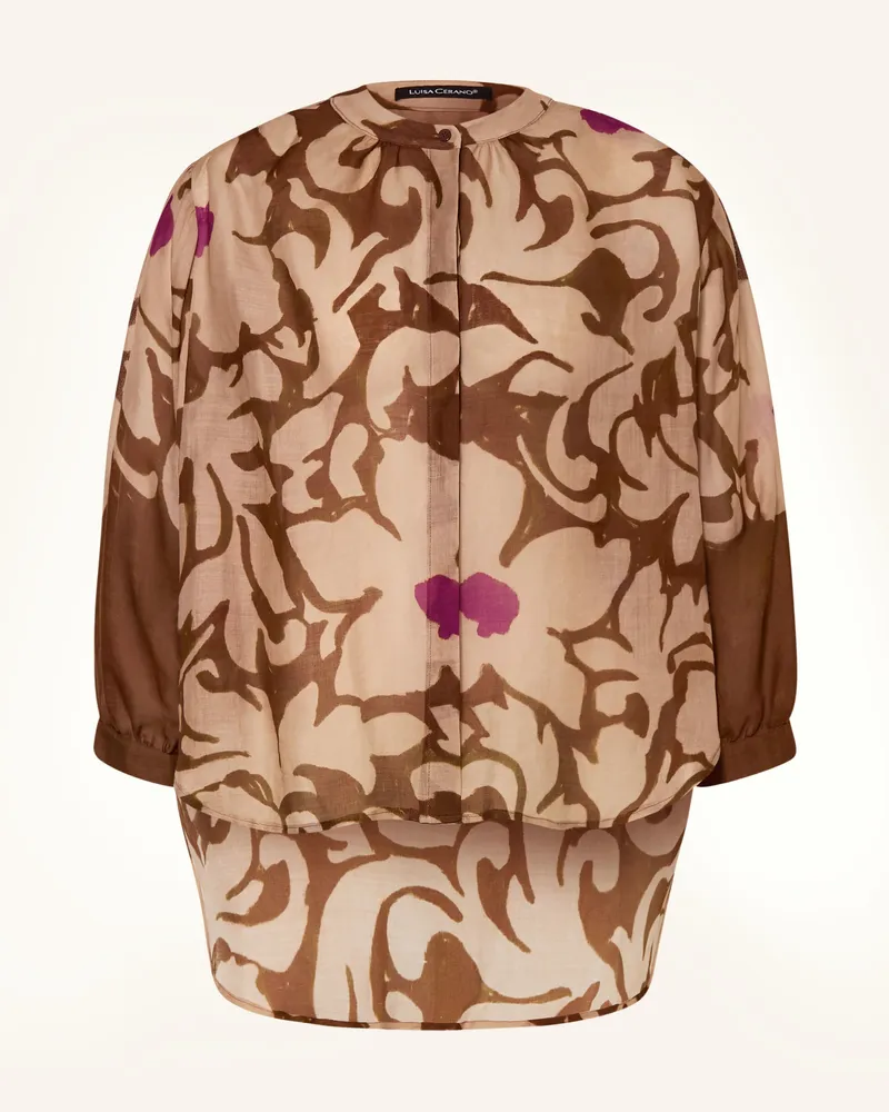 Luisa Cerano Bluse Mit 3/4-Arm braun Hellbraun