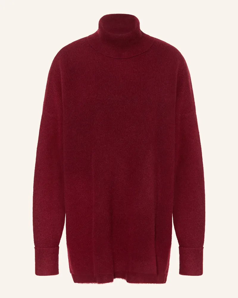 American Vintage Rollkragenpullover RAXOW Dunkelrot