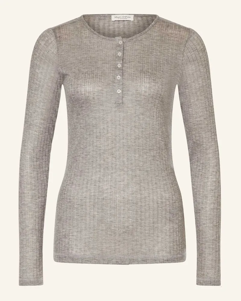 Marc O'Polo Henley-Shirt Grau