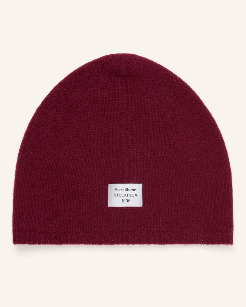 Acne Studios Cashmere-Mütze rot Dunkelrot
