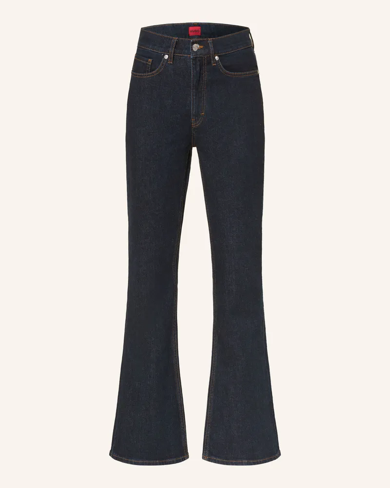 HUGO BOSS Flared Jeans Geflare blau 415