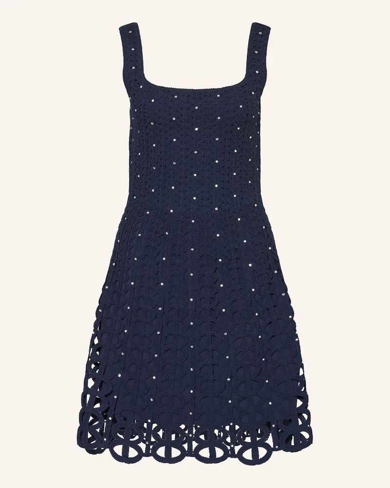 Maje Kleid mit Schmucksteinen Dunkelblau